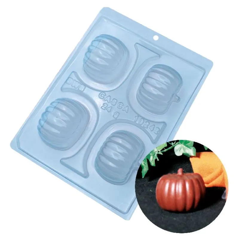 Cerf Dellier Moule chocolat en 3 parties petites citrouilles