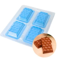 Cerf Dellier Moule chocolat en 3 parties 4 mini tablettes 3D
