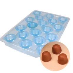 Cerf Dellier Moule chocolat en 3 parties 18 mini truffes