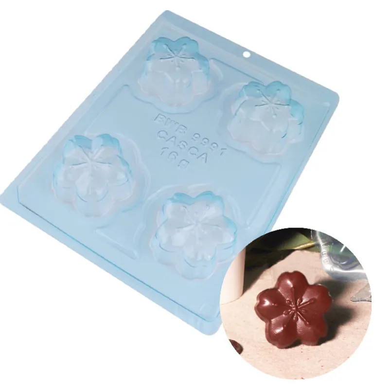 Cerf Dellier Moule chocolat en 3 parties fleurs de cerisier
