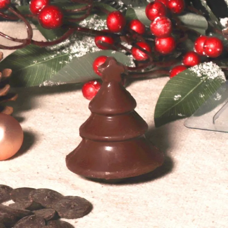 Cerf Dellier Moule chocolat en 3 parties Sapin de Noël Patisdécor