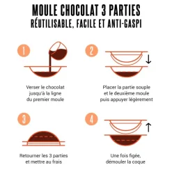 Cerf Dellier Moule chocolat en 3 parties Sapin de Noël Patisdécor