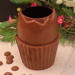 Cerf Dellier Moule chocolat en 3 parties demi œuf cupcake 3D