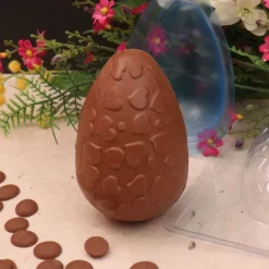 Cerf Dellier Moule chocolat en 3 parties œuf 3D motif cœur