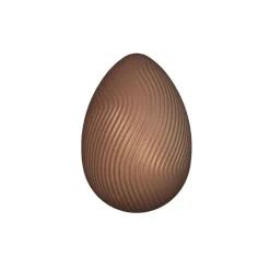 Cerf Dellier Moule chocolat oeuf strié 6,5 cm Patisdécor