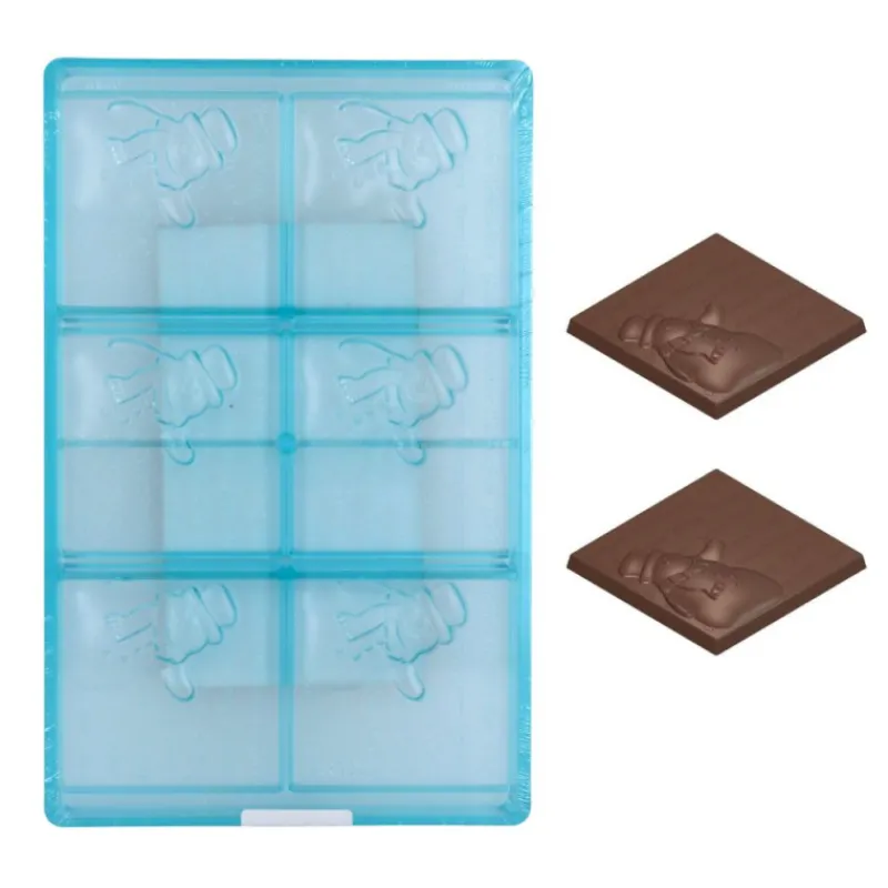 Cerf Dellier Moule chocolat tablettes bonhomme de neige