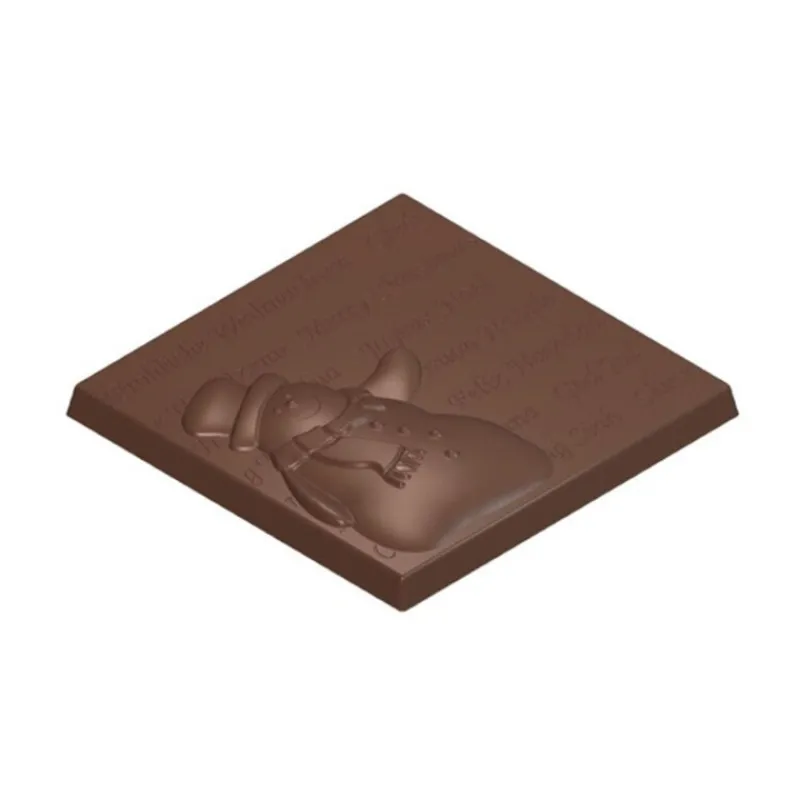Cerf Dellier Moule chocolat tablettes bonhomme de neige