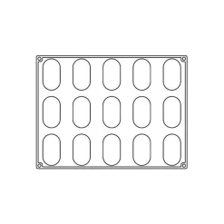 Cerf Dellier Moule en silicone Delish 15 empreintes Pavoni Italia