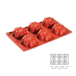Cerf Dellier Moule silicone 6 charlottes