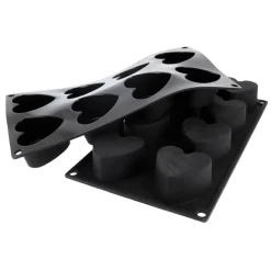 Cerf Dellier Moule silicone 8 coeurs profonds