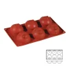 Cerf Dellier Moule silicone 6 demi-sphères