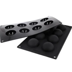 Cerf Dellier Moule silicone 8 demi-sphères 5 cm