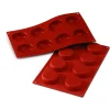 Cerf Dellier Moule silicone 8 flans 6 cm