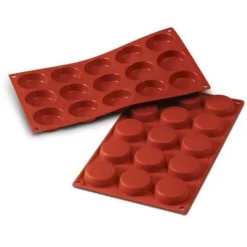 Cerf Dellier Moule silicone 15 flans 5 cm