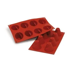 Cerf Dellier Moule silicone 8 grands cônes savarins