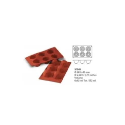 Cerf Dellier Moule silicone 6 grands diamants