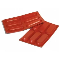 Cerf Dellier Moule silicone 6 rectangles arrondis