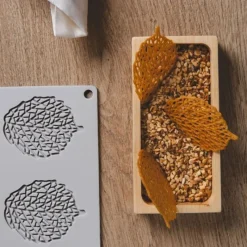 Cerf Dellier Moule silicone Feuilles Pavoni