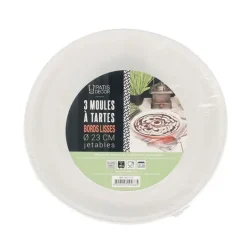 Cerf Dellier Moules à tartes jetables 23 cm Patisdécor (x3)
