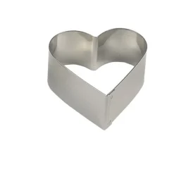 Cerf Dellier Nonnette coeur inox 65 x 30 mm