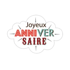 Cerf Dellier Nuages azyme Joyeux Anniversaire (x32)