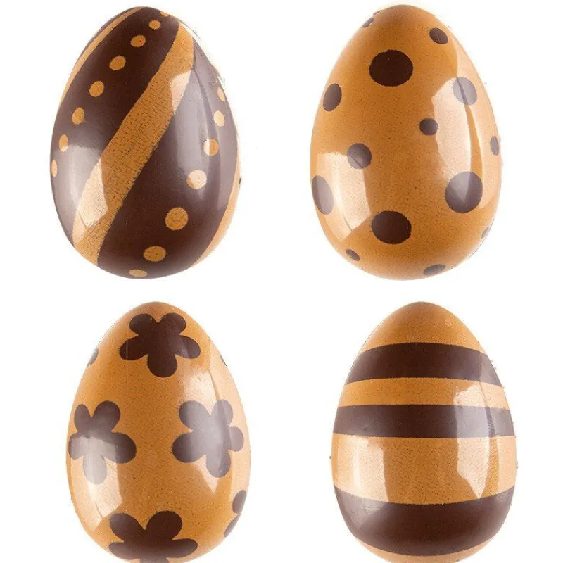 Cerf Dellier Oeufs chocolat assortis 3D 3,8 x 2,4 cm (x96)