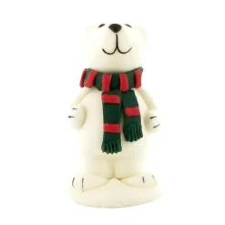 Cerf Dellier Ours comestible Polaire Blanc écharpe 6 cm