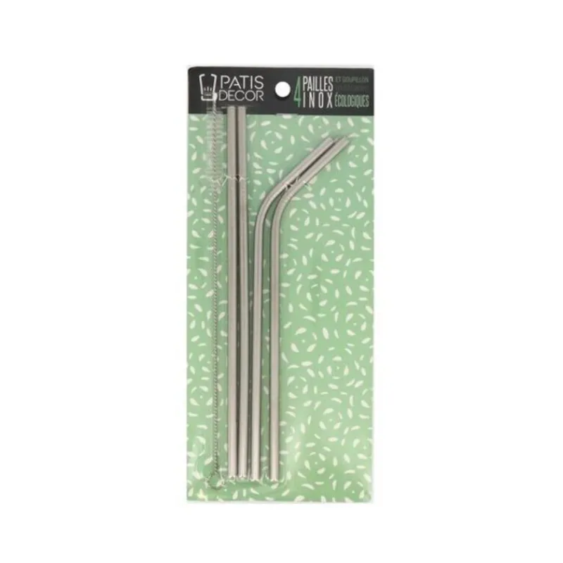 Cerf Dellier Paille en inox avec goupillon (x4)