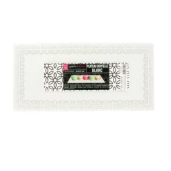 Cerf Dellier Plateau dentelle rectangulaire blanc