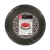 Cerf Dellier Plateau dentelle rond noir