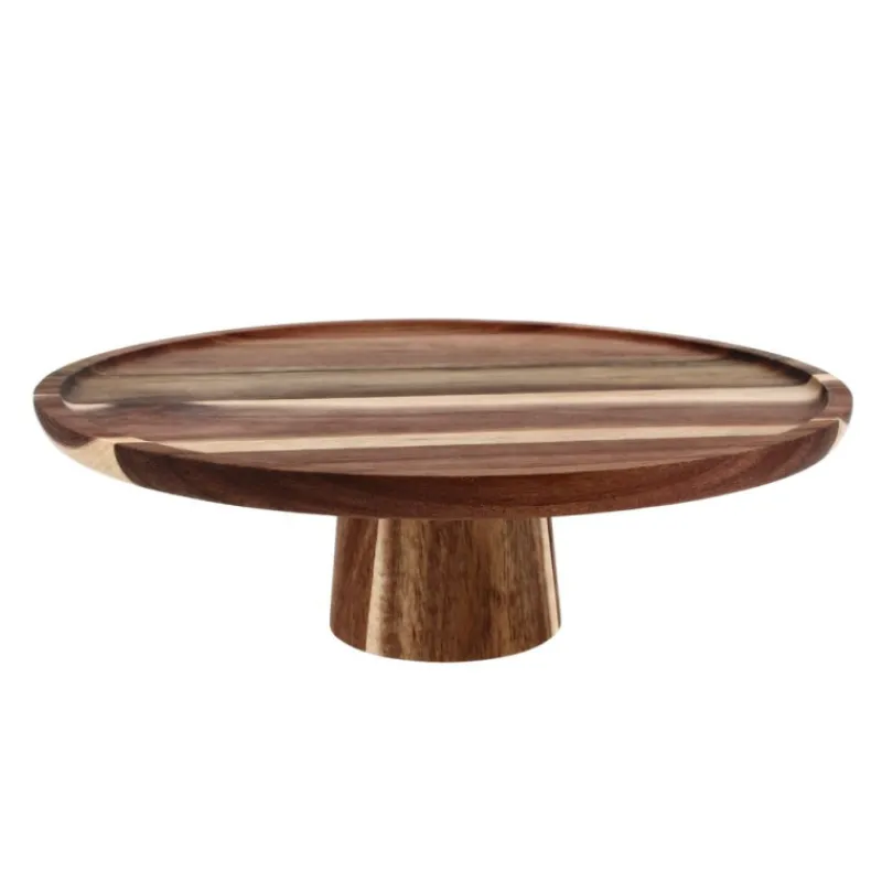 Cerf Dellier Plateau en bois H 10,5 cm Ø26 cm