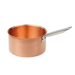 Cerf Dellier Poêlon à sucre cuivre queue froide inox bord verse-franc 20 cm