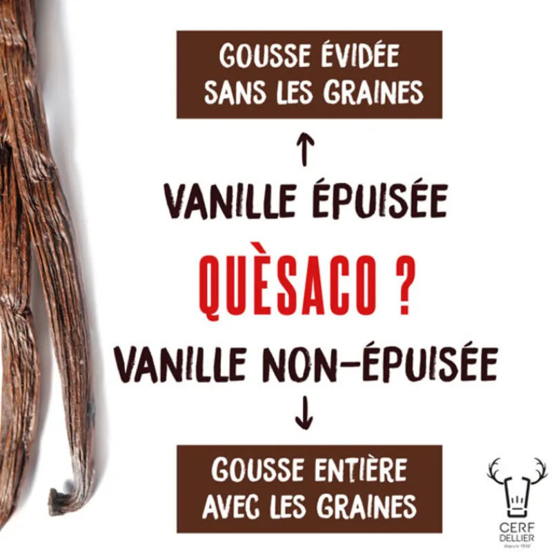 Cerf Dellier Poudre de vanille épuisée Sébalcé 150 g