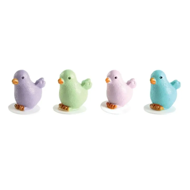 Cerf Dellier Poussins sur pique plastique assortis (x64)
