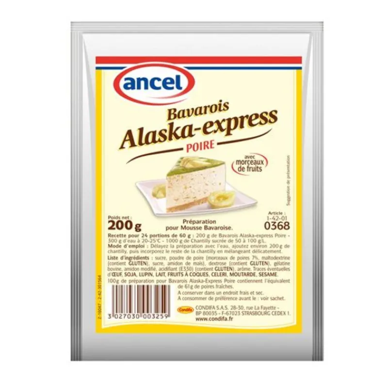 Cerf Dellier Préparation mousse bavaroise poire Alaska 200 g