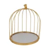 Cerf Dellier Présentoir cage à oiseaux doré 25 cm