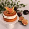 Cerf Dellier Présentoir cupcake individuel blanc en céramique - Ø 10 cm