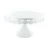 Cerf Dellier Présentoir gâteau blanc broderie Ø 30 cm