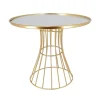 Cerf Dellier Présentoir gâteaux miroir doré 25 cm