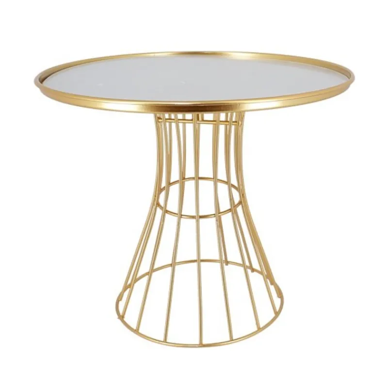 Cerf Dellier Présentoir gâteaux miroir doré 25 cm