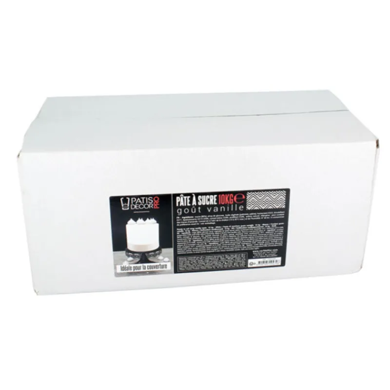 Cerf Dellier Pâte à sucre blanche arôme vanille 10 kg