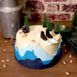 Cerf Dellier Pâte à sucre bleue étalée