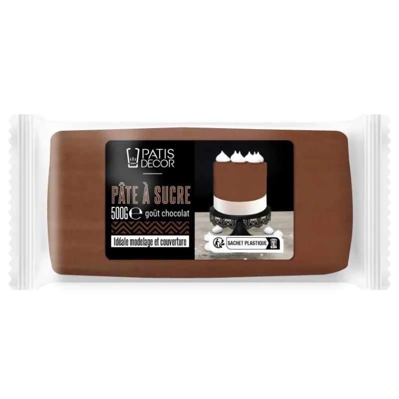 Cerf Dellier Pâte à sucre marron 500 g - DDM 11/24