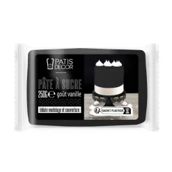 Cerf Dellier Pâte à sucre noire 250 g