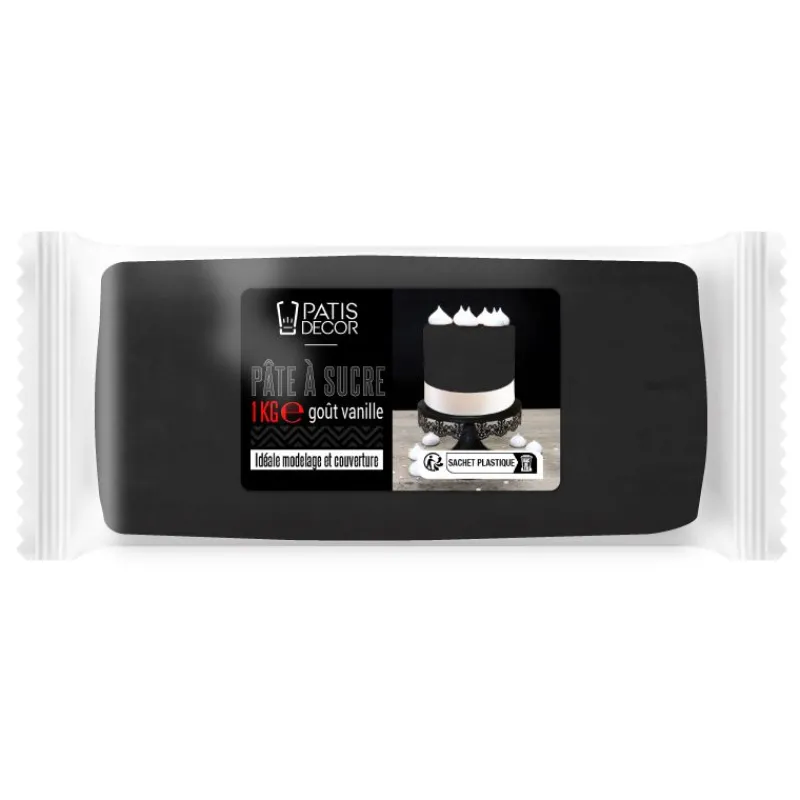 Cerf Dellier Pâte à sucre noire 1 kg