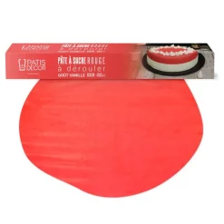 Cerf Dellier Pâte à sucre rouge étalée - DDM 06/24