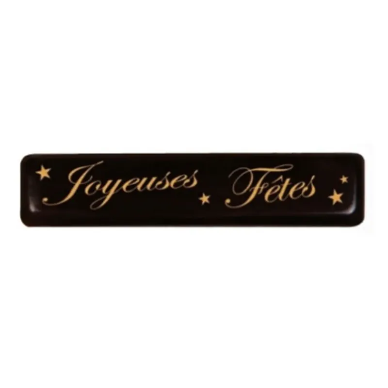 Cerf Dellier Rectangles chocolat noir Joyeuses Fêtes (x132)