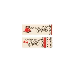 Cerf Dellier Rectangles Joyeuses Noël rouge assortis chocolat blanc (x80)
