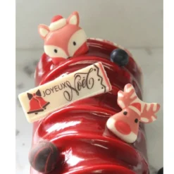 Cerf Dellier Rectangles Joyeuses Noël rouge assortis chocolat blanc (x80)