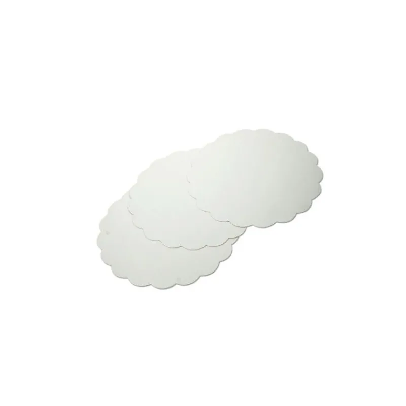 Cerf Dellier Rond carton festonné blanc (x250)